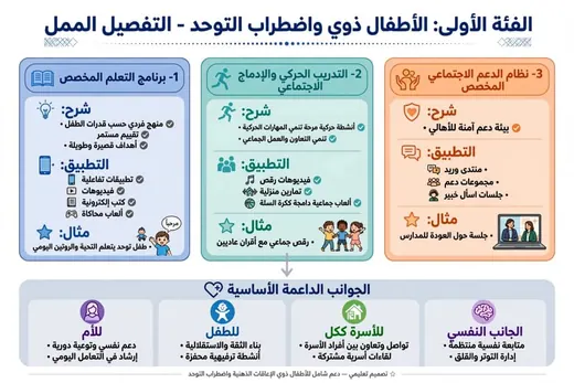 الفئة الأولى: الأطفال ذوو اضطراب طيف التوحد