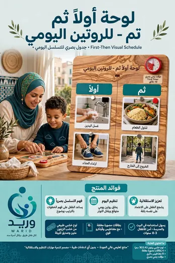 لوحة «أولًا ثم» للروتين اليومي