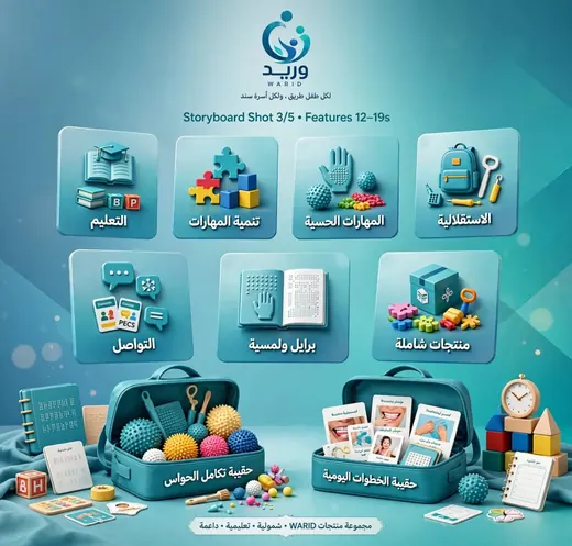 المشهد 3 من 5: الخدمات والحقائب التعليمية